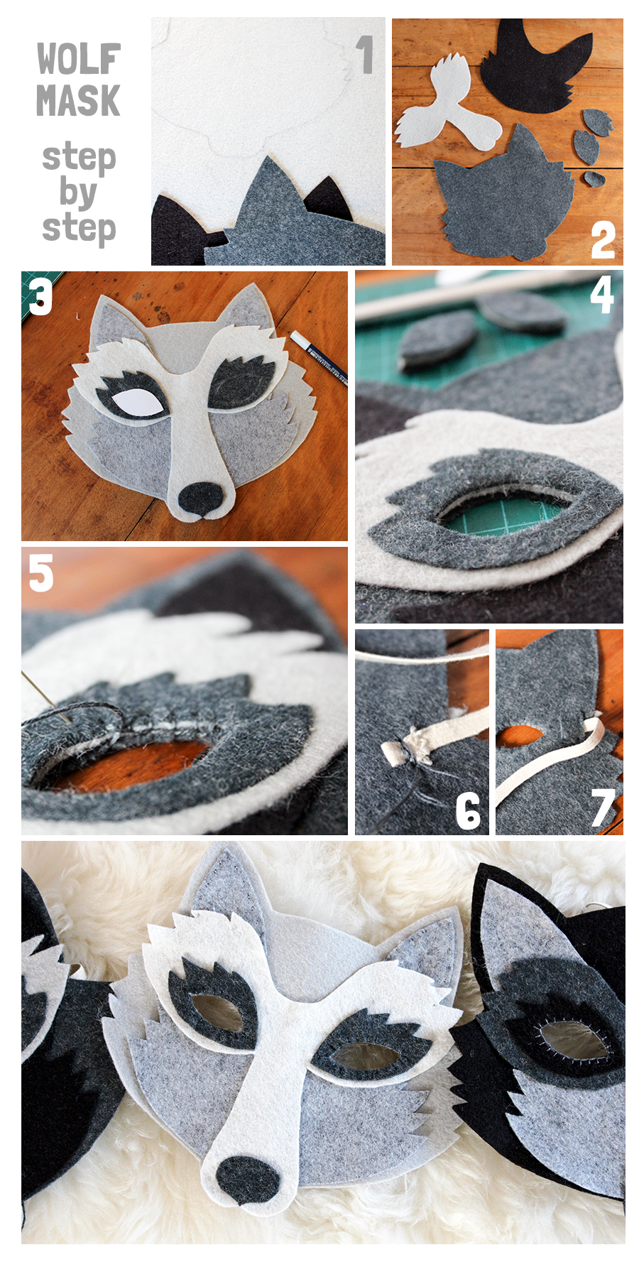 diy wolf mask template